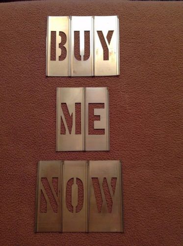 Adjustable Brass 1&#034; Stencile Letters &amp; Figuers