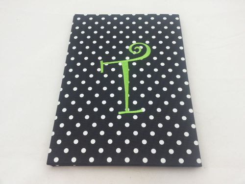 Mainstreet Collection - Black Portfolio - Green Monogrammed &#034;T&#034; NWT R$24.99