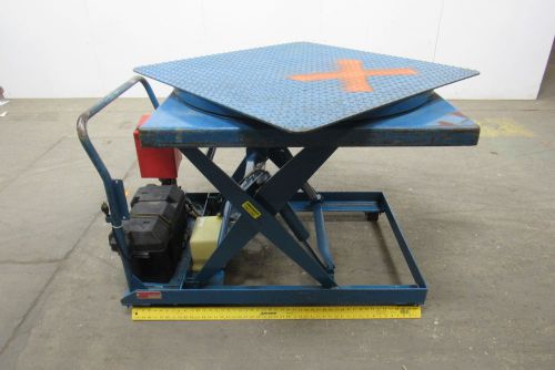 Vestil 1750lb. electric/hydraulic lift table 40&#034;x40&#034; turntable platform 12v for sale