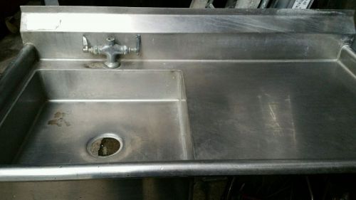 PREP SINK. COMPOST WORK STATION.used industrial restaurant sink 48 x 27.5 x 37.5