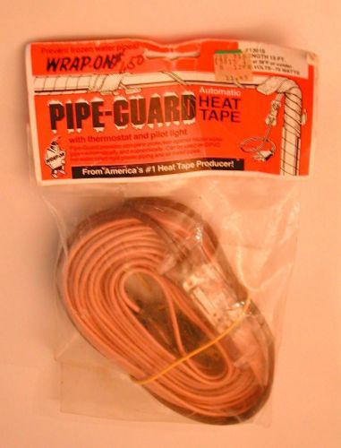 Wrap On 13015 Heat Tape 15&#039; Pipe Heating Cable 120V 75W With Thermostat