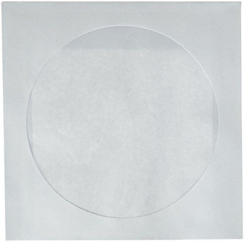 Generic CD DVD White Paper Sleeves with Clear Window 1000 Pack
