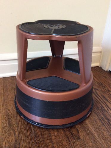 Vintage Cramer Kik Step Industrial Rolling Metal Step Stool Kitchen Copper Color