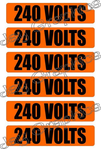 240 Volt Voltage &amp; Conduit Markers | Stickers | Decals | Labels Electrical 6x