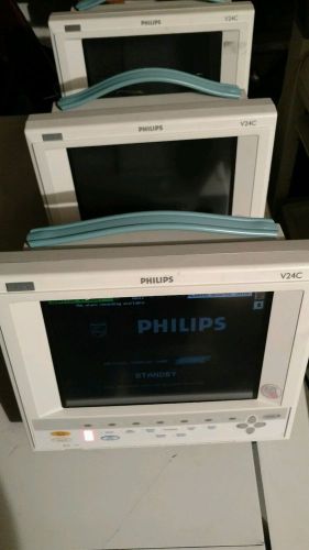 LOT OF 3:Philips V24C Critical / Cardiac Care Touch Monitors