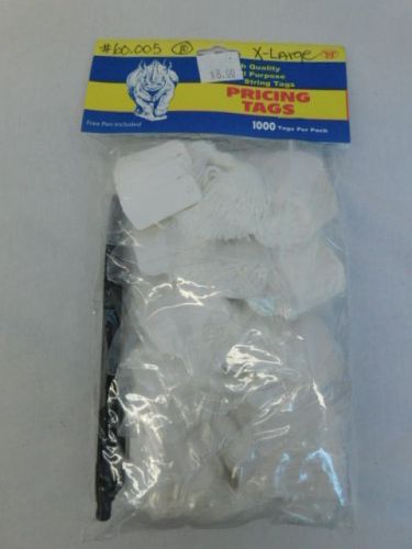 ALL PURPOSE STRING TAGS NEW IN PACKAGE PRICING XL 10 BAGS OF 1000 JEWELRY