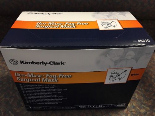 Kimberly-Clark # 49310 Ulti Surgical Mask. FogFree White - 50 pcs