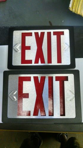 ( NEW IN BOX )   LIGHTALARMS   UX2BRA  EXIT SIGN 120V DOUBLE FACE