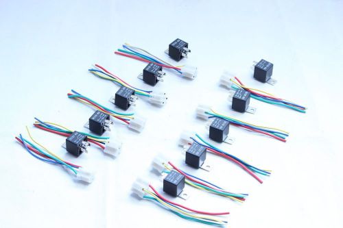 10 pair 5pin relay +harness 30/40amp 12v for sale