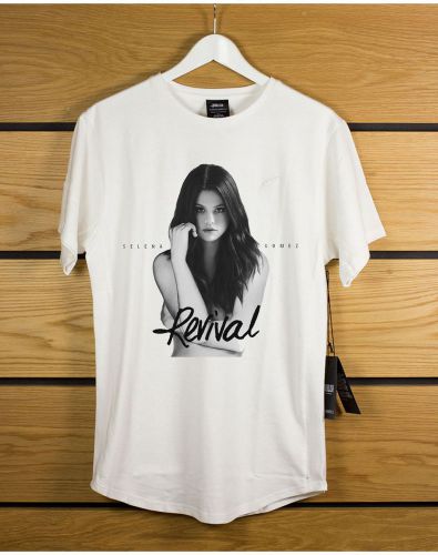 New Selena Gomez Revival Tour Date 2016 White Design T-Shirt Tees Size S-5XL