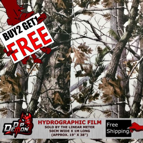 LM WINTER WOODS TREE HYDROGRAPHIC WATER TRANSFER FILM HYDRO DIPPING DIP DEMON