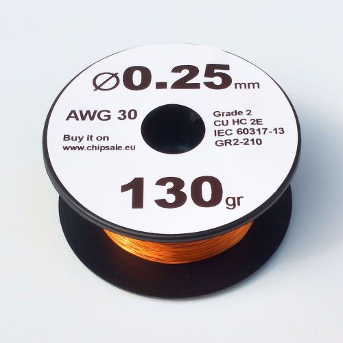 0.25 mm 30 AWG Gauge 130 grams ~290 m Enamelled Copper Magnet Enameled Wire Coil