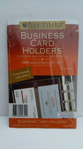 Day Timer 90644 Business Card Holders For Looseleaf Planners 5 1/2 x 8 1/2