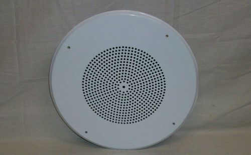 2 new cooper wheelock 8&#034; round speakers st-c8m ceiling flush-mount white paging for sale