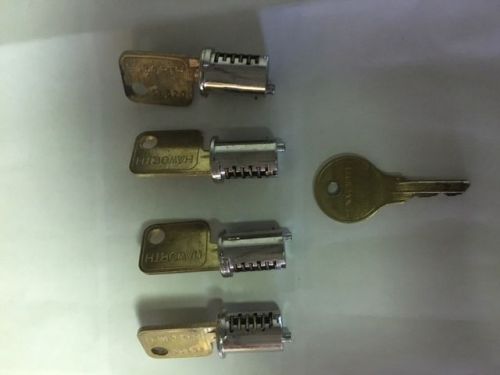 HAWORTH LOCK CORES &amp; KEYS SL SERIES CHROME Sets of 1-6  With Core Removal Key