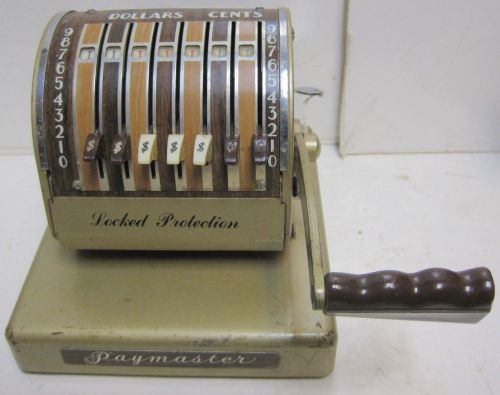 Vintage Paymaster Series X550 Check Writing Machine W/Key