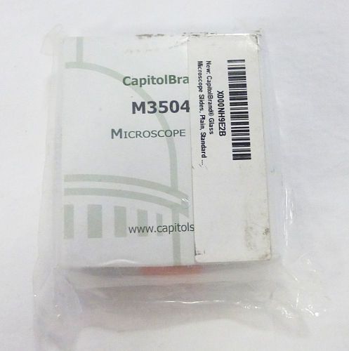 CapitolBrand glass microscope slides M3504-P standard grade 1 in 72 per box NEW