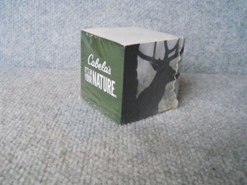 New Cabela&#039;s Elk Hunting Note Cube Memo Pad Sticky Rare Discontinued Gift NEAT!