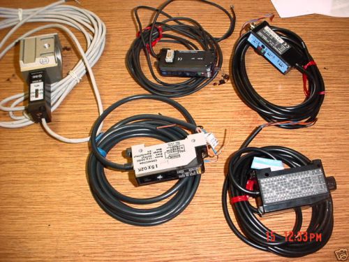 LOT (5) Omron Keyence Photoelectric Amplifier E2C PS2 +