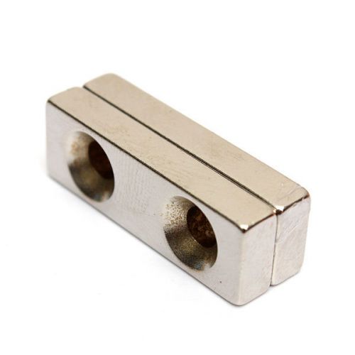 N35 30x10X5mm 4mm Hole 2 Countersunk Strong Block Magnet Rare Earth Neodymium