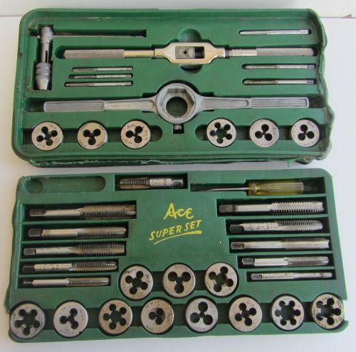 ACE Super Set of Taps &amp; Dies No 614 Henry Hanson Co * Machine Shop Vintage Set