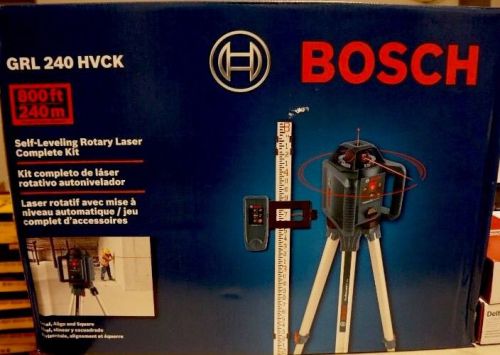 New Bosch GRL 240 HVCK 800 ft. Self-Leveling Rotary Laser Level Kit