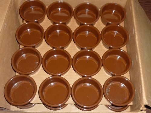 Lot of 36 Ramekin Silite 1 No. 3621 2 1/2&#034; oz capacity Brown Plastic Melamine