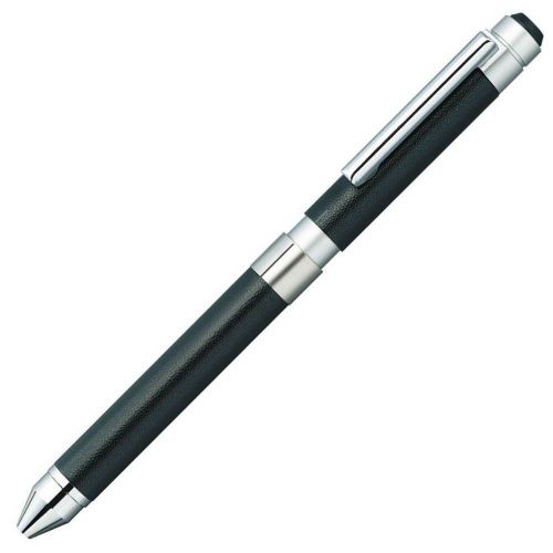 a253 F/S Zebra multi-function pen Shabo X CL5 SB15 LBK Leather Black Japan