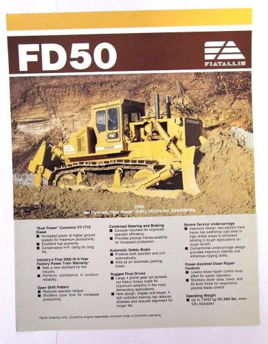 Fiat-Allis FD50 crawler tractor sales and spec brochure
