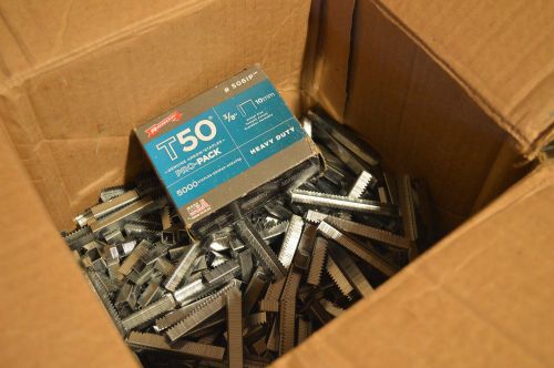 Arrow fastener 506ip t50 3/8 &#034; crown galvanized steel staples ( 5 sets x 5000) for sale