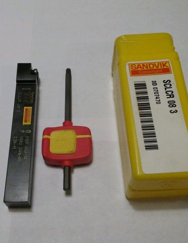 New sandvik cutting tool sclcr 08-3 external turning holder, sclcr 08-3 for sale