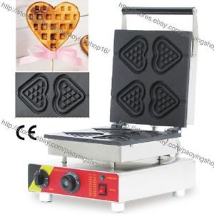 Commercial Nonstick Electric Hearts Waffle on a Stick Maker Iron Baker Machine