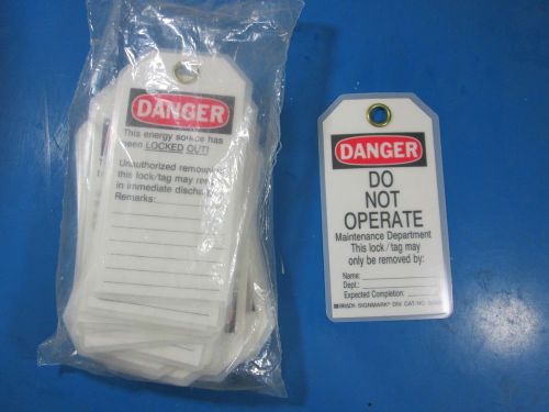 Danger Do Not Operate Lockout Tag Pack of (25)