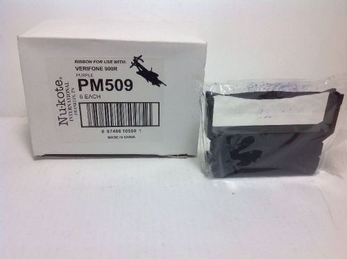NOS Lot of 6 VERIFONE 900R Purple Ribbon Cartridge PM509