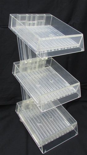 3-tier acrylic stand clear display 6x6&#034; square for sale