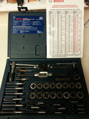 Bosch tap and die set 96501 high speed steel 40 pc. for sale