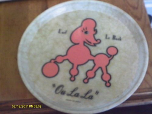 VINTAGE  Camtray  Serving Tray -OU LA LA PINK POODLE