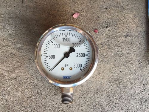 WIKA Brand 3000 PSI 1/4 NPT LM PRESSURE GAUGE Brand New