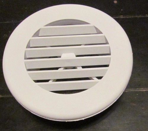 4&#034; white round rotaire grille heat covered screws outlet vent 3940wh rv trailer for sale