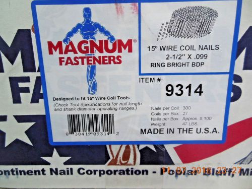 Magnum 15 Degree 2-1/2 x .099 Wire Coil Siding Nails (8,100pk) 9314 New