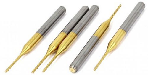 3.175mmx0.9mmx7mm TiN Coated Engraving Cutter CNC PCB Router Bits 5pcs