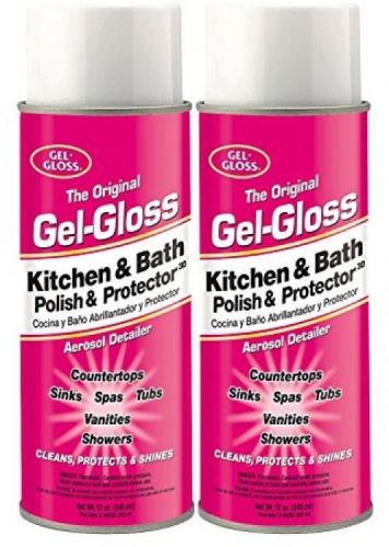 Gel-gloss trkit-ga12.dbl kitchen and bath polish and protector - 12 oz,pack of 2 for sale