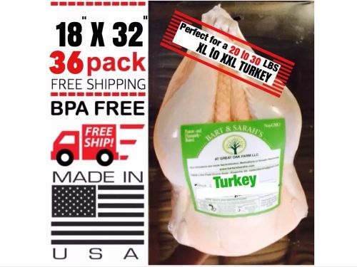 36 Turkey Poultry Shrink Bag 18&#034; X 30&#034;