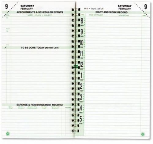 Day-timer original dated two-page-per-day organizer refill, january-december, x for sale