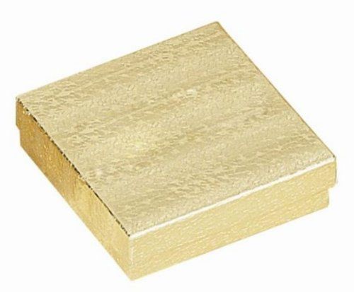 100 Cotton Filled Boxes Size 33, 3.5&#034; x 3.5&#034;x 1&#034; , Gold size #33