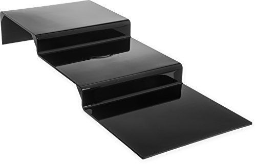 Carlisle 684303 Polycarbonate 3 Step Riser with Glossy Finish, 11-3/4&#034; W, Black