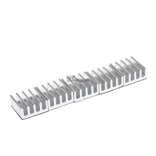 5PCS High Quality 11 x 11 x 5mm Adhesive Aluminum Heat Sink For Memory Chip WT88