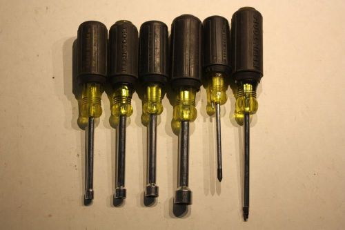 Klein nut driver &amp; screwdriver set, 6 pieces for sale