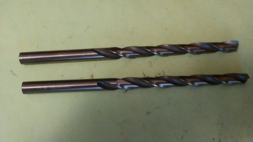 7/16&#034; cobalt extra length drill bit 135 degree point 5.5&#034; flute 8&#034; oal (2pcs) for sale