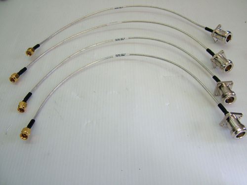 Lot Of 4 N Type (F) To SMA (M) Cable Adapter Semi Rigid CB1654 /B